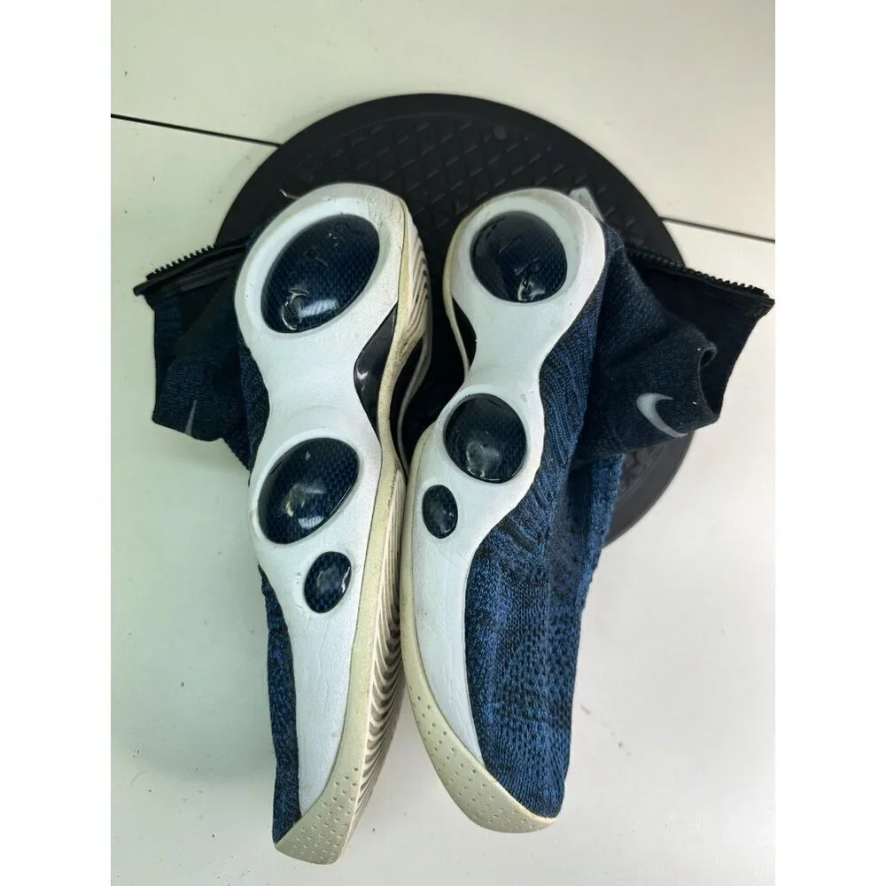 DAMAGED Blue Nike Flight Bonafide Shoes Mens 10.5 Athletic Zip 917742-400